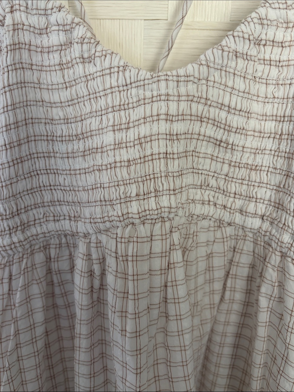 Abercrombie & Fitch White Smocked Dress Top - Picture 4 of 8